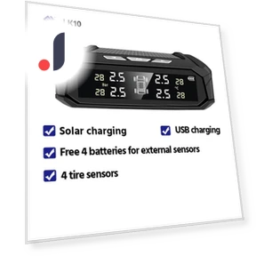 Automotive TPMS System with Automatic Display — TPMS Sensor Replacements, HOME-Auto-001