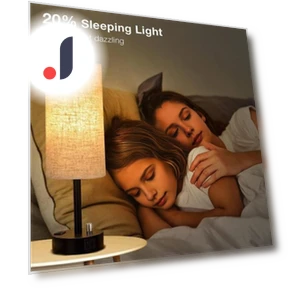 Bedside Table Lamp with USB-A and USB-C Charging Port — Desk & Table Lighting, Household Good