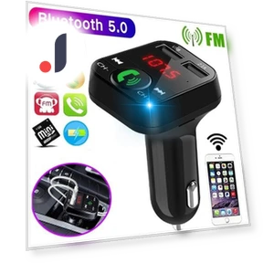 Bluetooth 5.0 FM Transmitter — Phone Accessories, Foot Living
