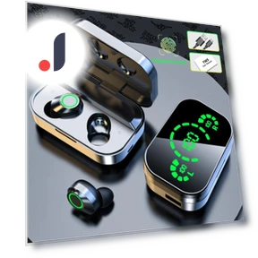 Bluetooth 5.3 9D Mirror Wireless Earbuds — In-Ear Headphones, YJMP Headphone