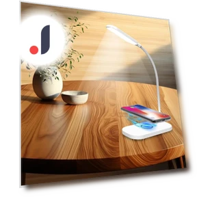 LED Desk Lamp with Wireless Charger — Study & Desk Lighting, Binchi Lighting Appliances