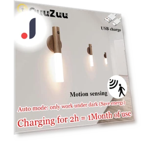 LED USB Magnetic Wooden Wireless Night Light — Night Lights, OuuZuu
