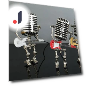 Retro Microphone Robot Night Lamp — Creative Lighting Solutions, Household Good