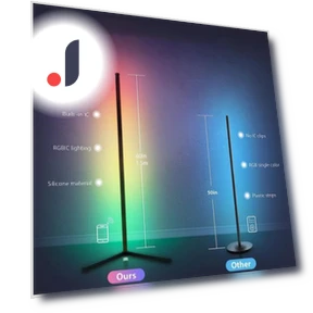RGB Floor Lamp with Remote Control — Standing Lights, Worry free storage