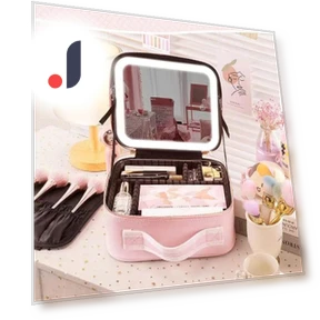 Smart LED Cosmetic Bag with Mirror — Cosmetic Cases, Makeup Kits