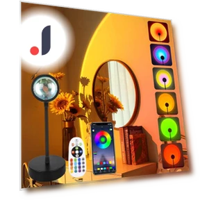 Smart Projector Night Lights Sunset RGB Atmosphere Night Lamp — Outdoor Light Projectors, Binchi Lighting Appliances