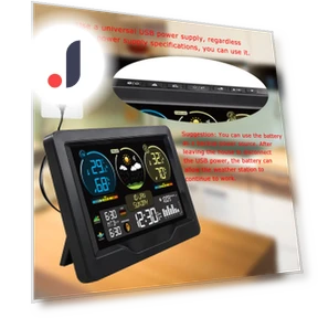 Smart Weather Station with Clock — Barometers, TOMTOP JMS