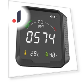 Smart WiFi Tester for CO/CO2 — Air Quality Monitors, White Dream