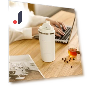 Thermal Mug with Temperature Display — Beverage Warmers, Kitchen artifact