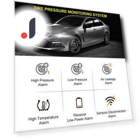 Wireless Solar Tire Pressure Monitoring System with LCD Display — TPMS Sensor Replacements, TOMTOP JMS