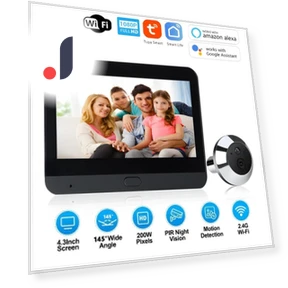 1080P Smart 2.4G WIFI Digital Door Viewer — Smart Home Security, Jakemy