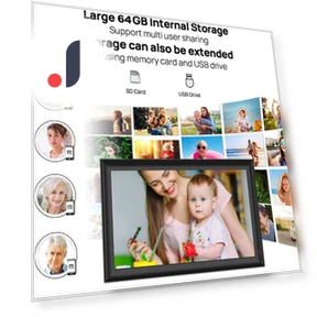 15.6-inch Built-in 64GB WiFi Large Touch IPS Digital Photo Frame — Digital Frames, Reakosound