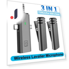 3-in-1 Wireless Lavalier Microphone — Wireless Systems, YJMP Electronic