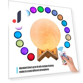 3D Moon Lamp — Night Lights, TOP MALL-004
