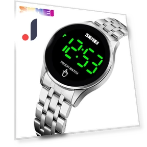 Fashion Touch Screen LED Display Stainless Steel Strap Simple Men's Digital Watch — Men's Timepieces, Skmei