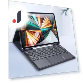 Leather Case with Bluetooth Keyboard, Touchpad, and Smart Sleep Function — Keyboard Cases, DUX DUCIS