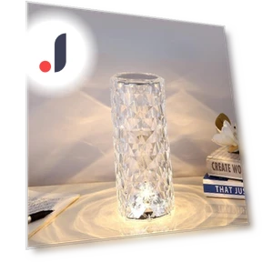 LED Crystal Rose Table Lamp Projector — Overhead Lighting, Dongfang HOME A