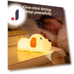 LED Night Light with Cute Dog and Timer — Night Lights, Pleasure Holiday