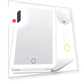 LED Touch Makeup Mirror with Light — Compact & Travel, Etruston008
