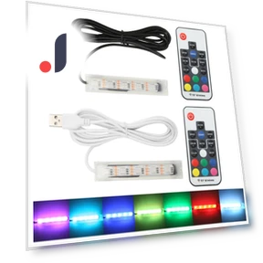 Micro Aquarium Light with USB Power, Remote Control, Colorful Fish LED Lamp for Landscape — Lights, COOKING-MALL