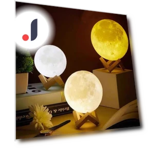 Moon Lamp with Wooden Base — Lighting Accessories, Schoolyard