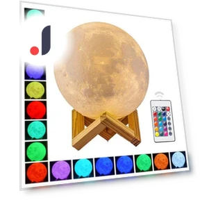 Moon Lamp with Wooden Base — Lighting, dooob