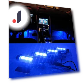 Smart 4x Blue 12V Car Interior Decorative Neon Light — Light Kit, Holland Zho