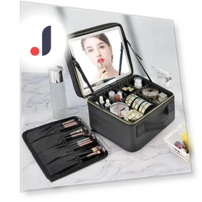 Smart LED Cosmetic Bag with Mirror — Cosmetic Cases, Elegant Living House