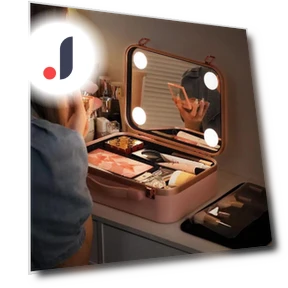 Smart LED Cosmetic Case with Mirror — Cosmetic Cases, Makeup Kits