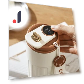 Smart Vacuum Coffee Mug with Temperature Display — Beverage Warmers, Household Good