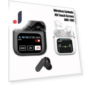Touch Screen ANC Wireless Earbuds — In-Ear Headphones, Junmaocun