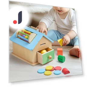 Wooden Sensory Toys — Stacking Blocks, Sports