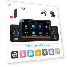 1 Din Car MP5/MP3 Player — Stereo Receivers, Podofo