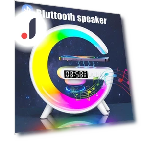 3-in-1 Bluetooth Speaker, Alarm Clock, Wireless Charger, LED Moon Lamp — Alarm, Popular House