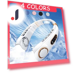 5-Speed Portable Neck Fan with Ice Ceramic USB — Portable Cooling Solutions, HMC