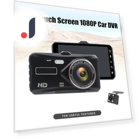 Car DVR with Touch Screen and Dual Camera — Dashboard Cameras, Optimized General