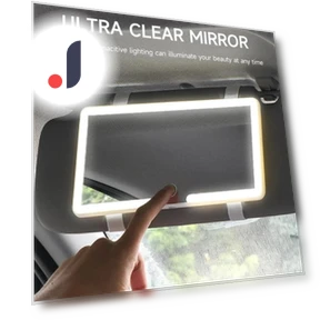 Car Touch Makeup Mirror with LED HD — Interior Mirrors, JOHO