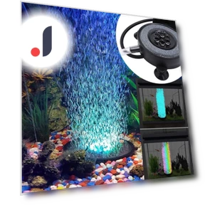 Color Changing LED Aquarium Air Stone Disc — Lights, Refreshing Home