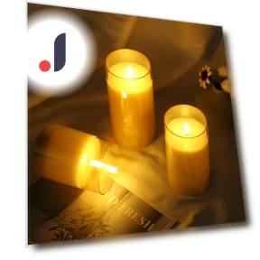 Flicker Flameless Candles Set with Controller — Flameless, TOMTOP JMS