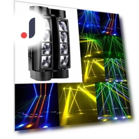 Mini RGBW LED Moving Head Lights — Black Light, Smart Mouse