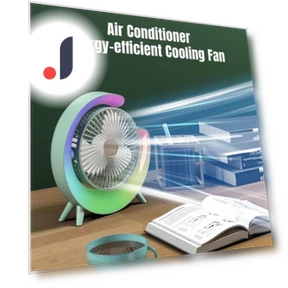 Portable Air Conditioner Cooling Fan with Colorful Lighting — Portable Cooling Solutions, Phone Needs