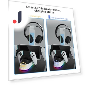 Portable Charging Station with Headset Holder — Accessories, Computer Life