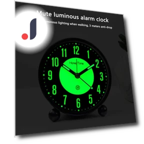 Simple Metal Round 4-Inch Glowing Alarm Clock — Clocks, BABY YOU