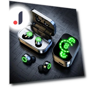 Wireless Earbuds with LED Display — Wearable Accessories, Junmaocun