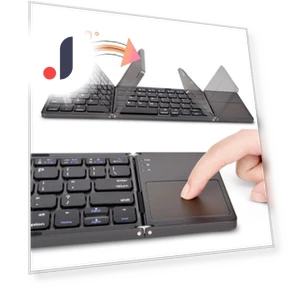 Wireless Foldable Bluetooth Keyboard with Touchpad — Keyboards, Rizy