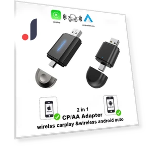 2-in-1 Wireless CarPlay Android Auto Adapter — Stereo Receivers, World Auto Parts