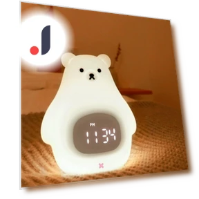 Cartoon Alarm Clock with LED Night Light — Night Lights, Binchi Lighting Appliances