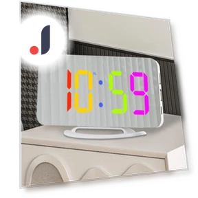 Smart Alarm Clock with RGB LED Display — Alarm, Factory Discount Outlet
