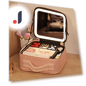 Smart LED Cosmetic Bag with Mirror — Cosmetic Cases, Makeup Kits
