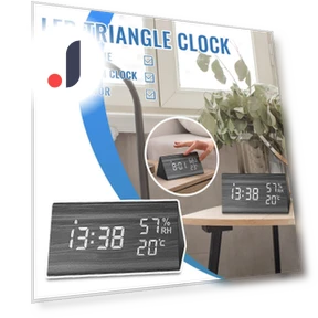 Smart LED Wooden Alarm Clock — Clocks, Factory Discount Outlet